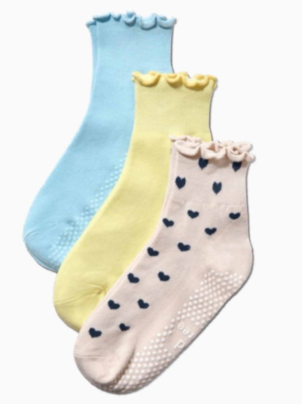 NWT - HOLD FOR THREE - Ruffle Pilates Socks 3 Pack